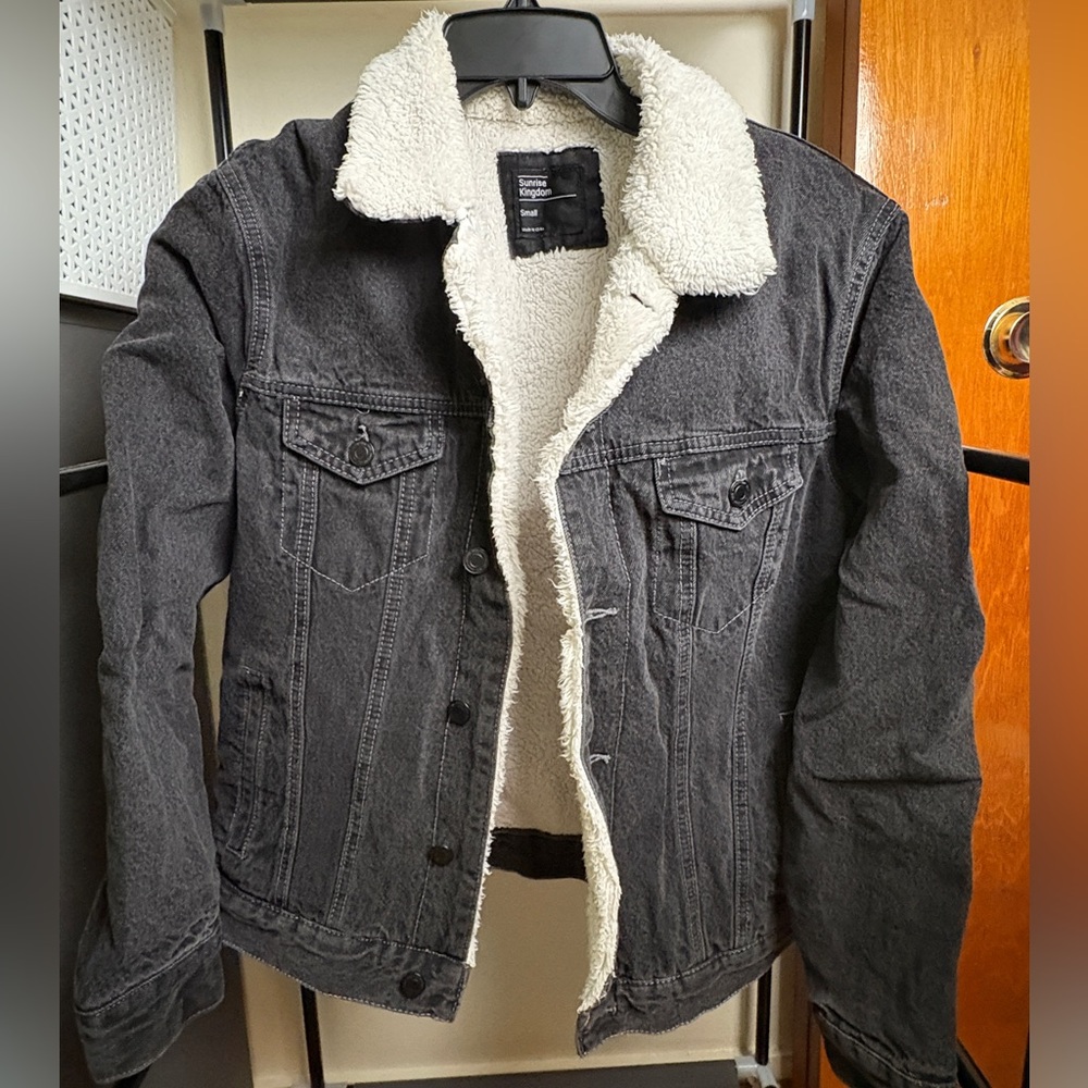 Black denim jacket